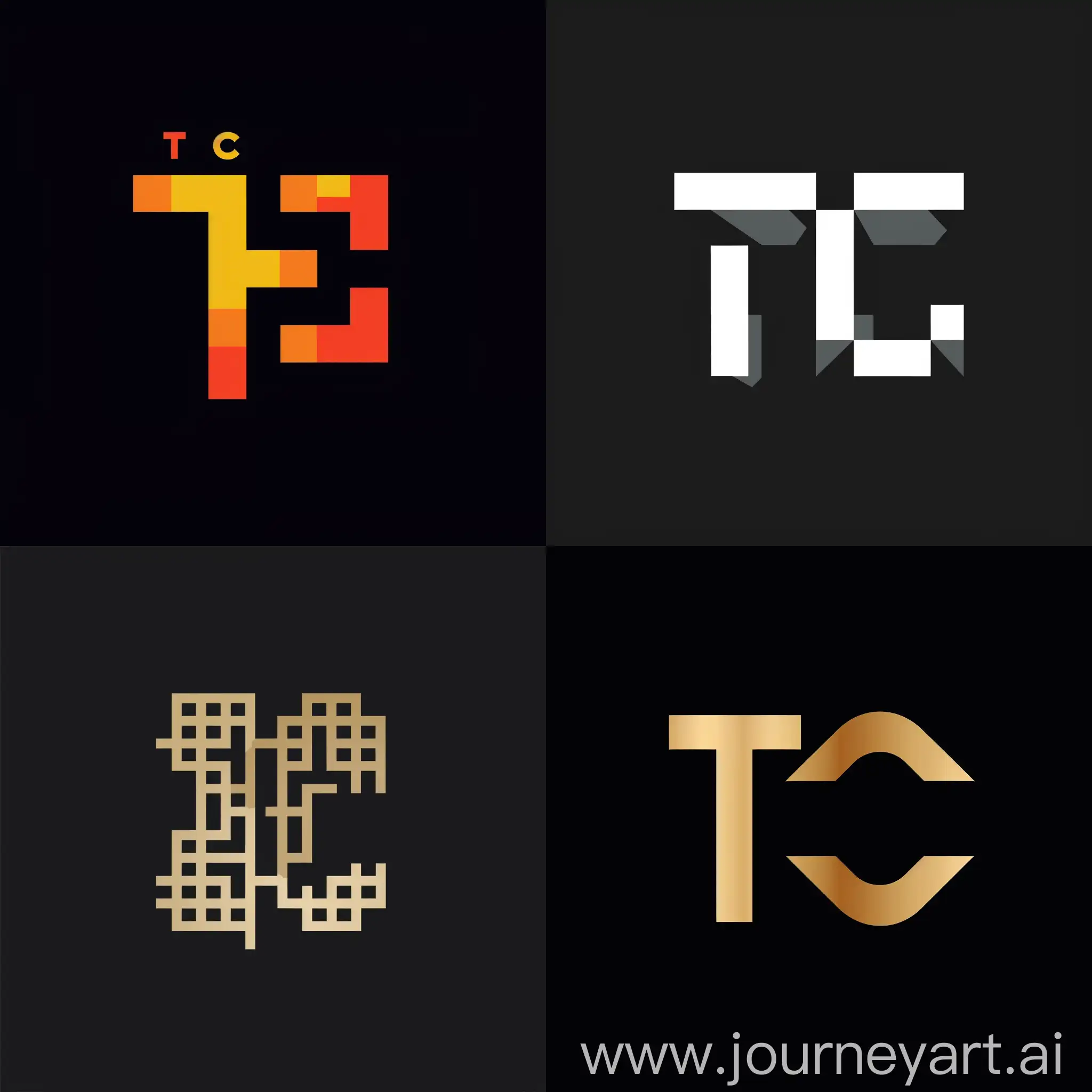 Logo for crypto use letters T and C
