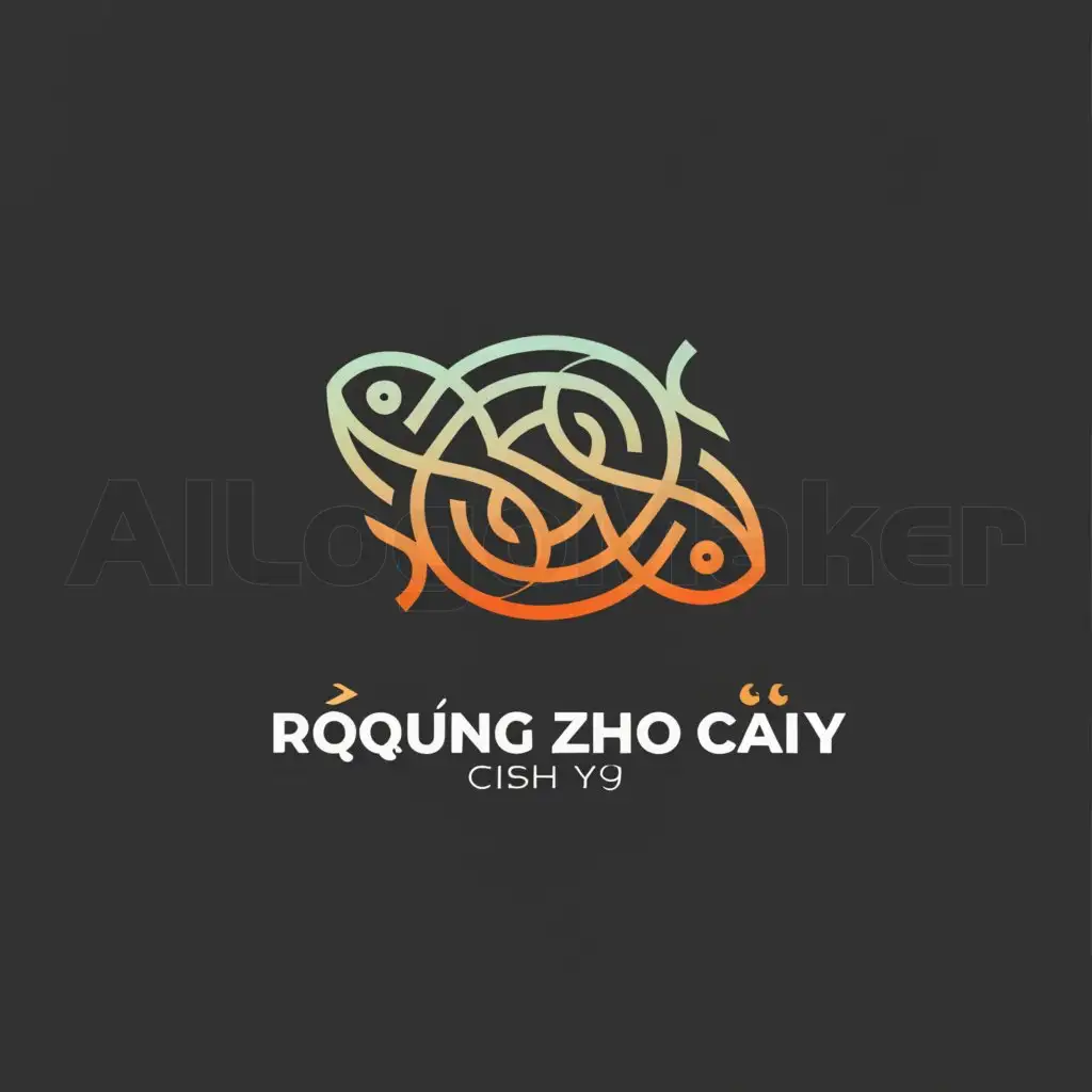 a logo design,with the text "Rìqīng zhāo cái yú", main symbol:Fish money,Moderate,be used in Animals Pets industry,clear background