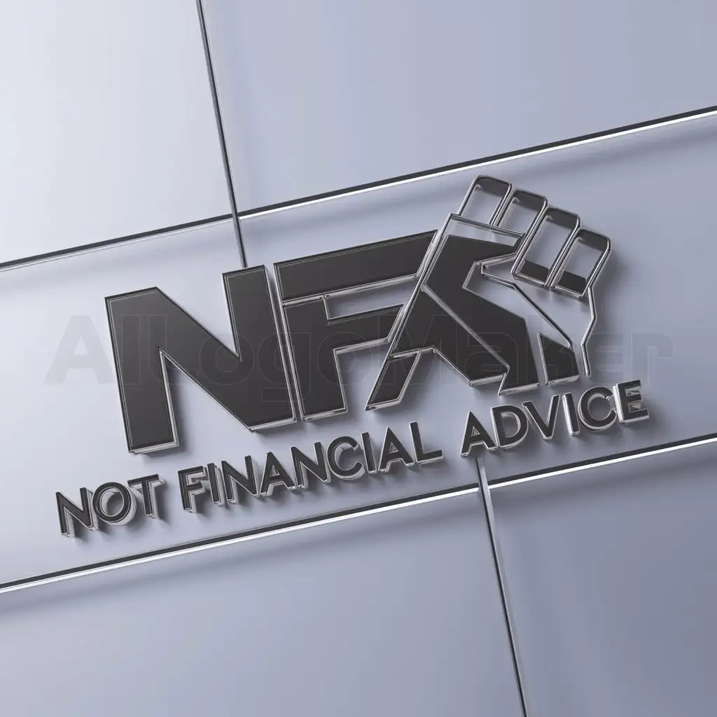 a logo design,with the text "Not Financial Advice", main symbol:NFA,Moderate,be used in power to the people industry,clear background