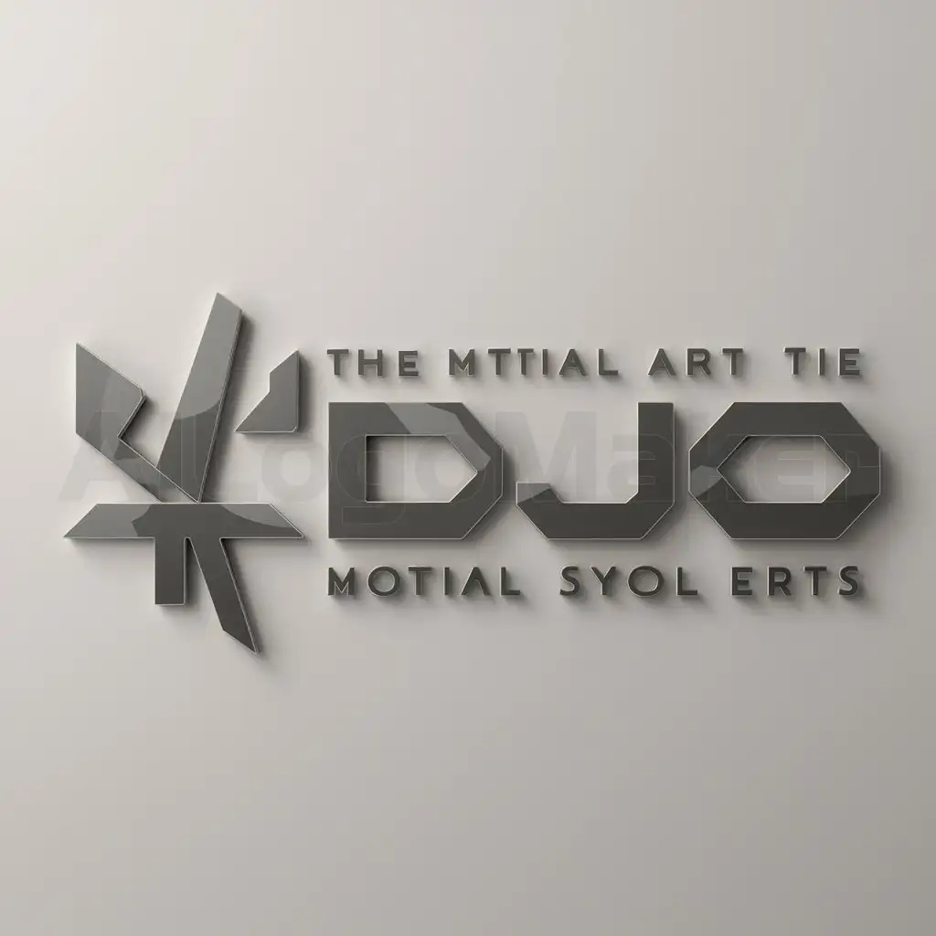 a logo design,with the text "DOJO", main symbol:objet,Moderate,clear background