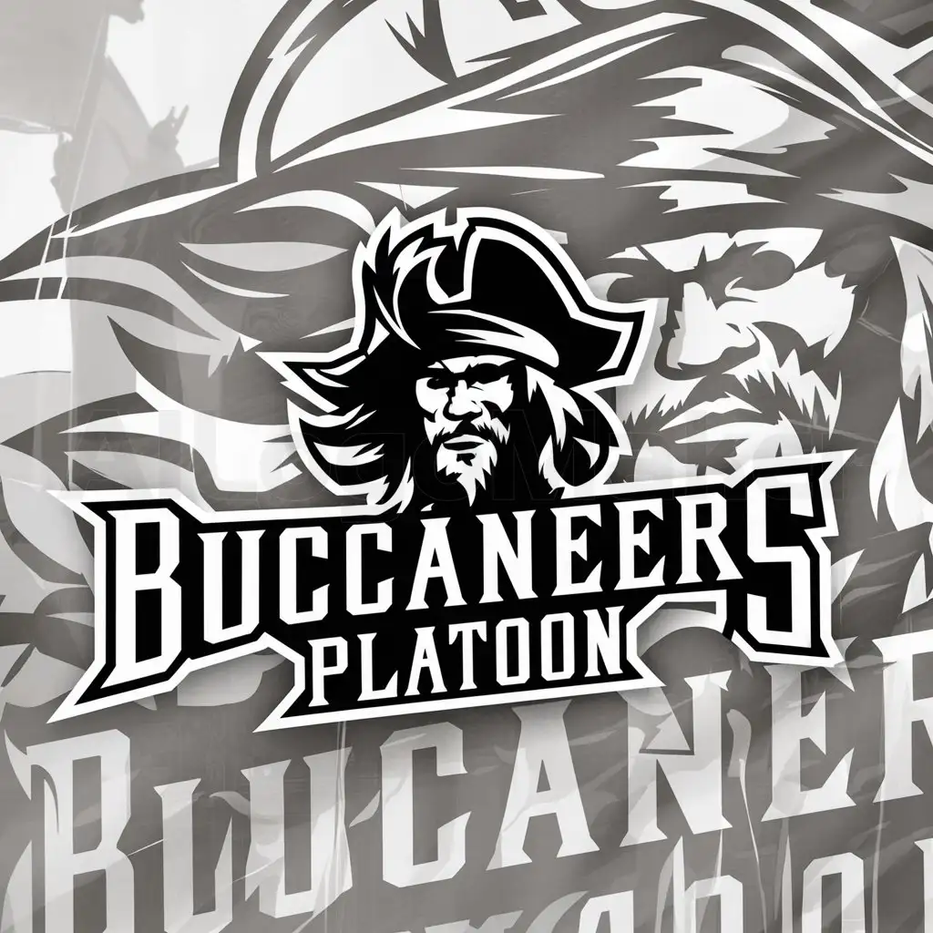 LOGO-Design-For-Buccaneers-Platoon-Bold-Buccaneers-Emblem-on-a-Clear-Background