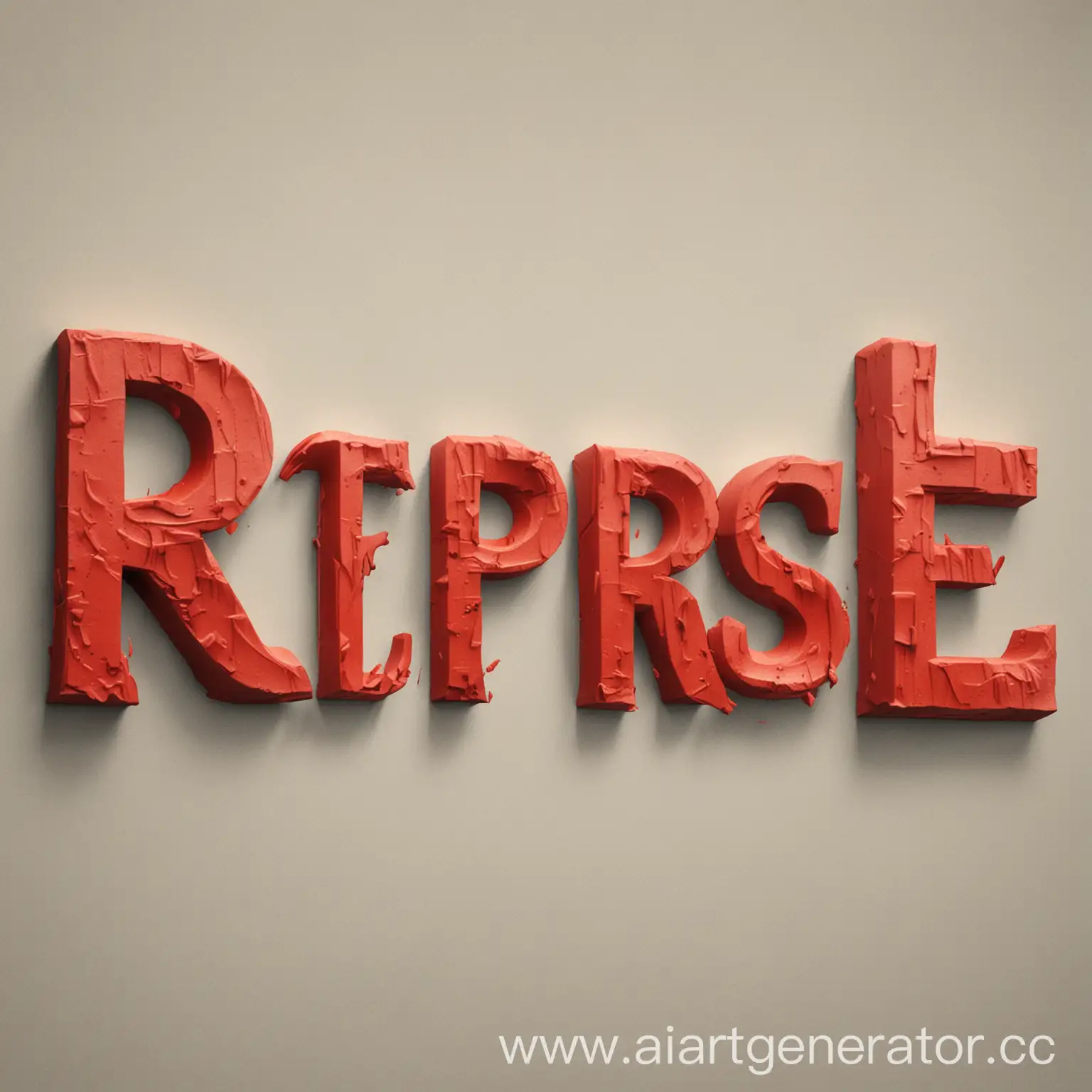 Логотип слова Reprise красные буквы