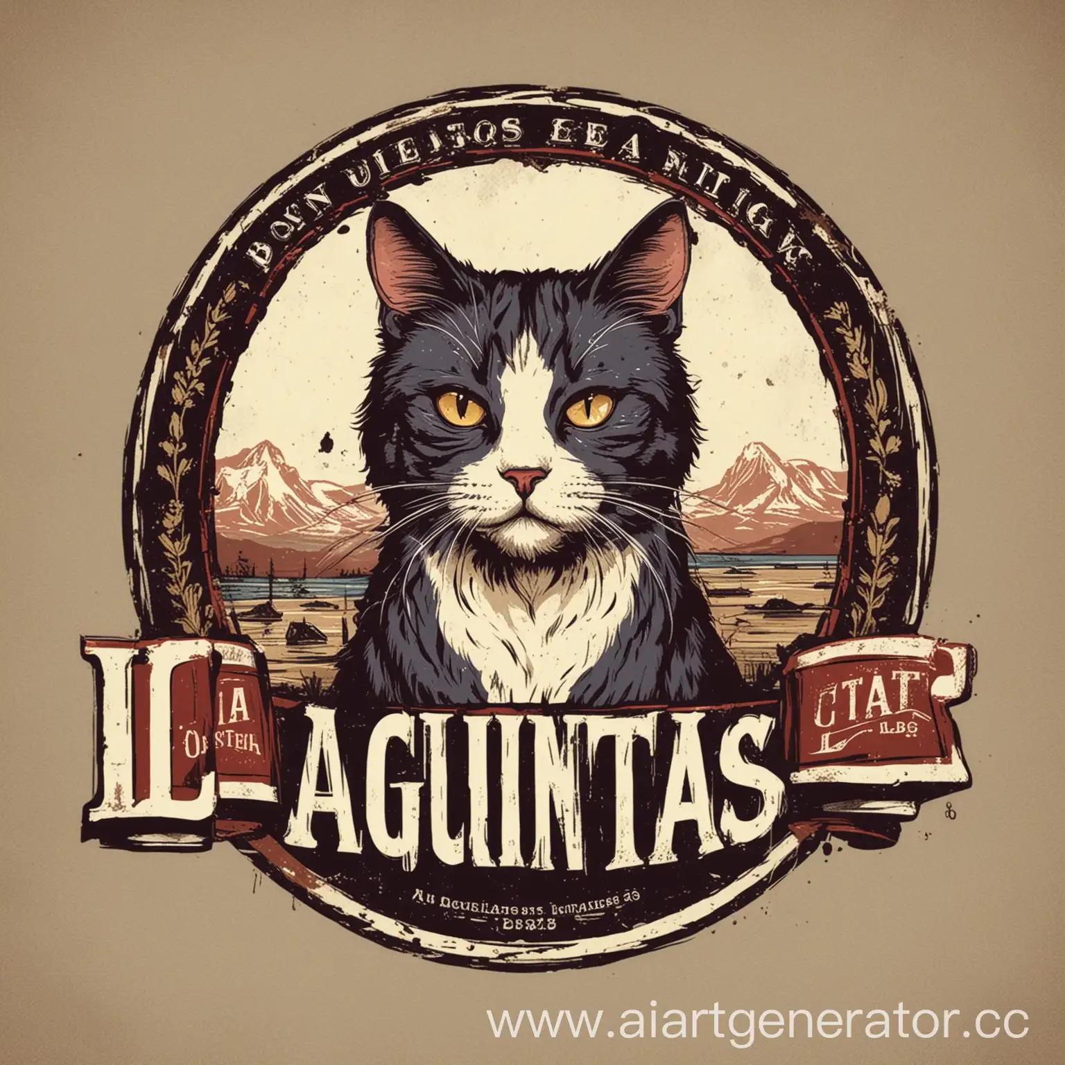 Feline-Relaxation-in-Lagunitas-Beer-Logo-Style