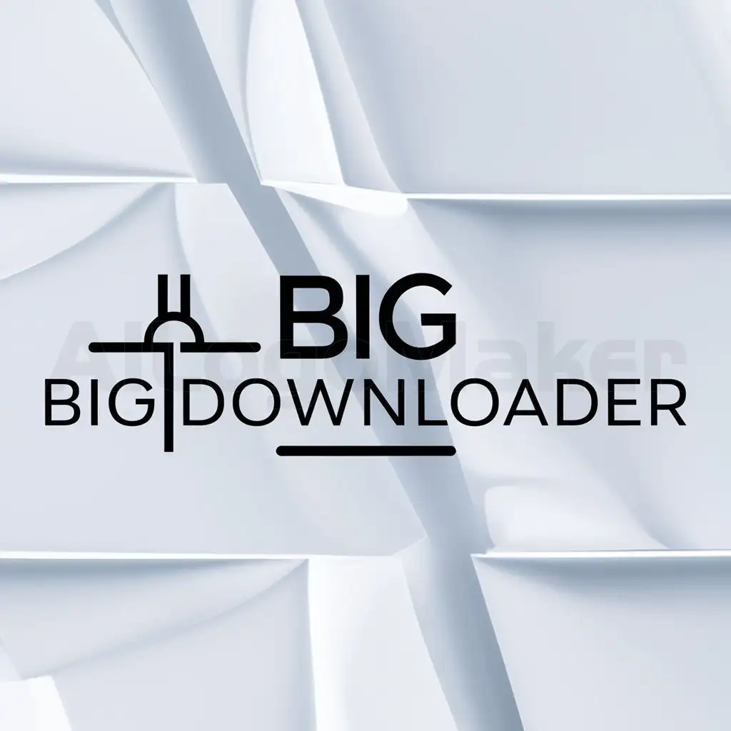 Logo-Design-For-BIGDownloader-Bold-Text-with-Minimalistic-Downward-Arrow-Symbol