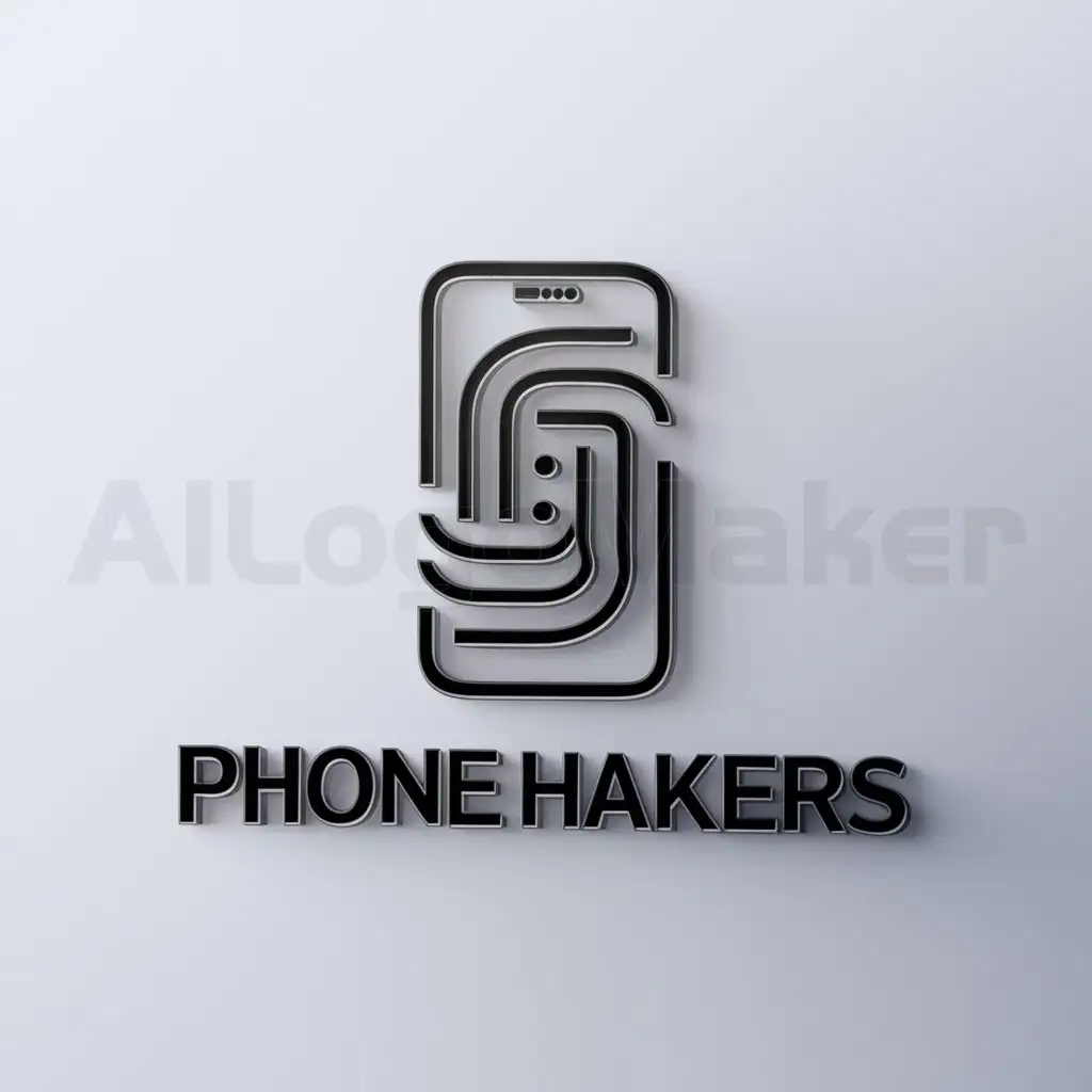 a logo design,with the text "Phone Hakers", main symbol:Smartphone,complex,be used in Internet industry,clear background
