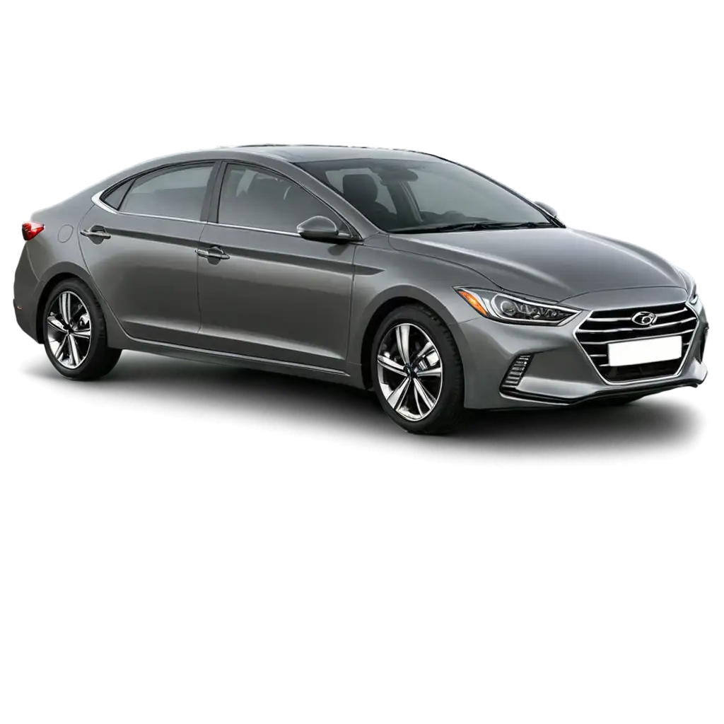 The car in the image is a Hyundai Elantra. This particular model has a sleek, modern design with sharp lines and an aggressive front grille. The Elantra is known for its reliability, fuel efficiency, and a good balance of performance and comfort. It typically comes with a variety of features including advanced safety systems, infotainment options, and a range of engine choices. The Elantra is a popular choice in the compact sedan category, offering a good value for money.;