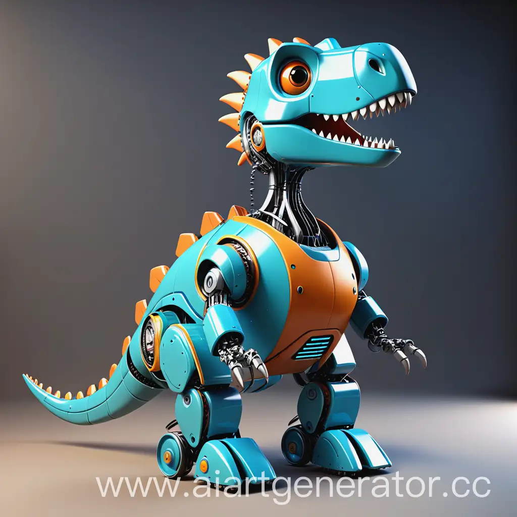 Friendly-Robot-Dinosaur-Greeting-Young-Children