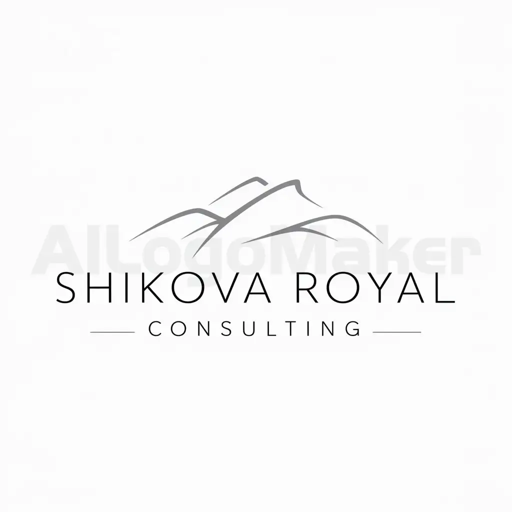 a logo design,with the text "Shikova Royal Consulting", main symbol:Mountain,Moderate,be used in Finance industry,clear background