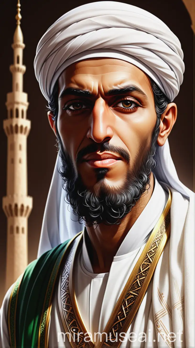 Migdad ibn Amr Companion of Prophet Muhammad in Vibrant Ultra HD Portrait