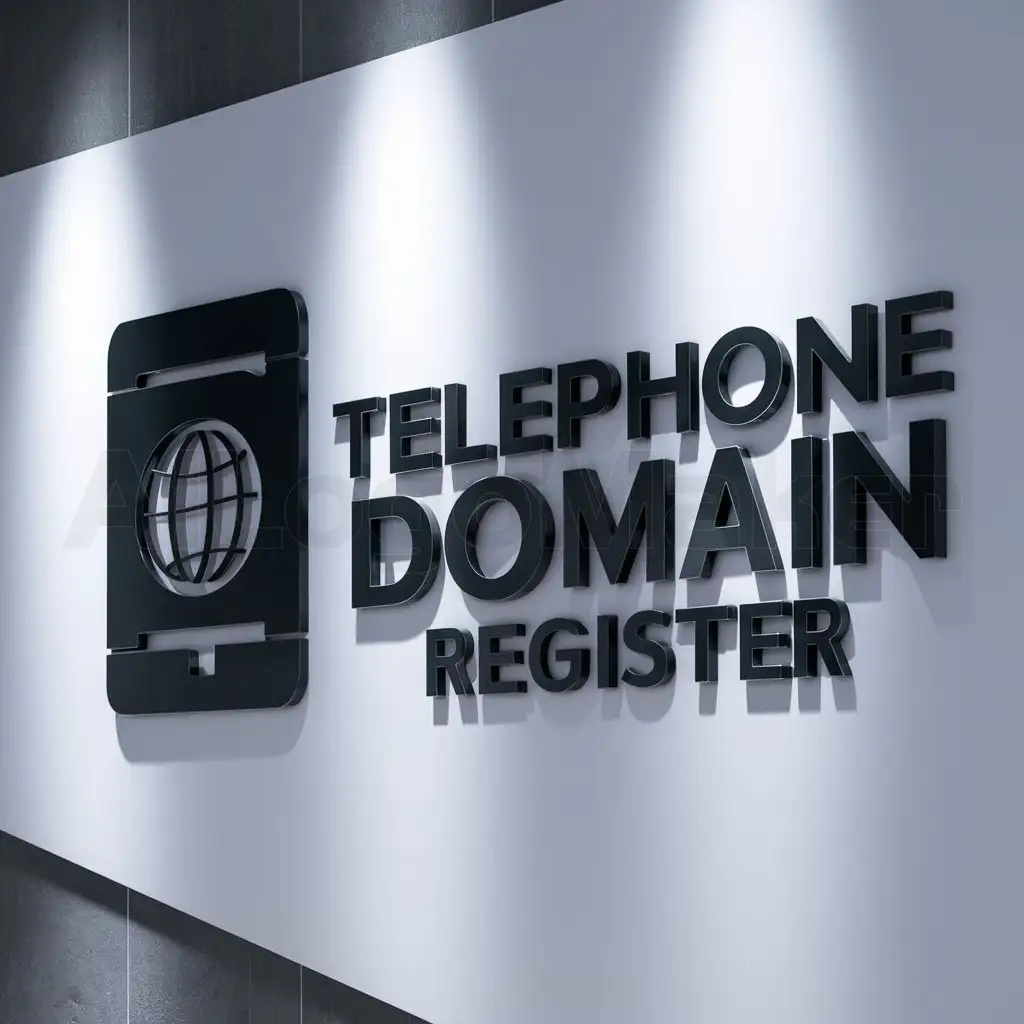 a logo design,with the text 'Telephone Domain Register', main symbol:Telepone domain register,Moderate,clear background