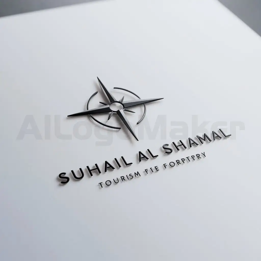 a logo design,with the text "Suhail Al Shamal", main symbol:Logo for a tourism company called Suhail Al Shamal which means ' Polaris North',Minimalistic,be used in Travel industry,clear background