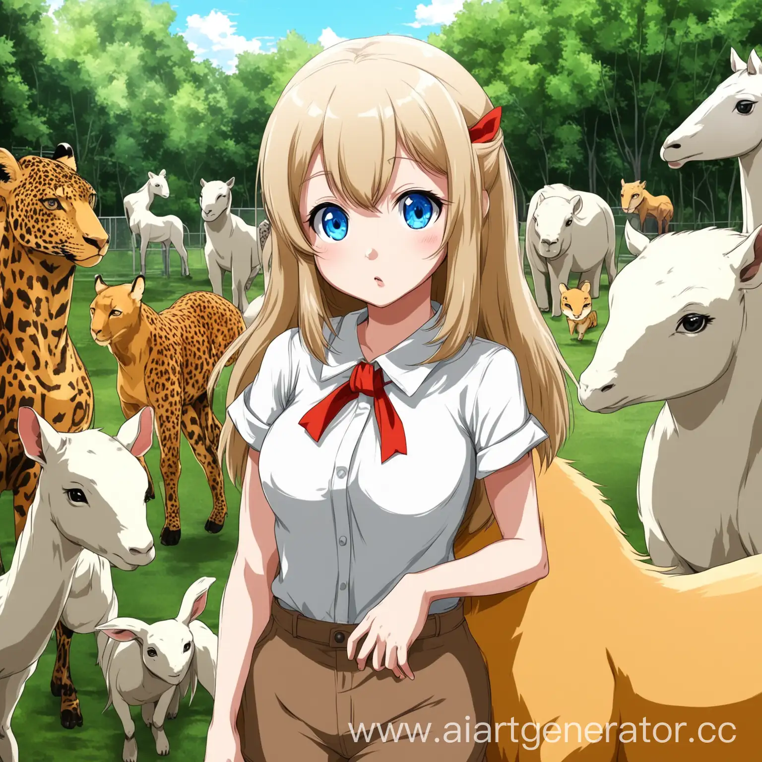 Anime-Girls-Visiting-a-Zoo-Park-Wonderland