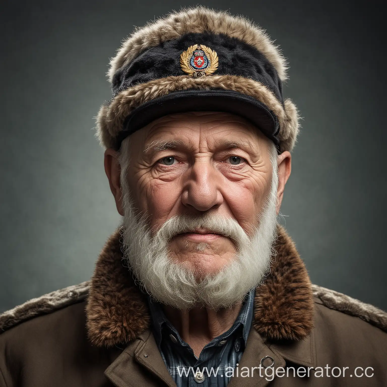 Pensioner-Advocating-for-Social-Rights-and-Guarantees-with-Beard-and-Ushanka