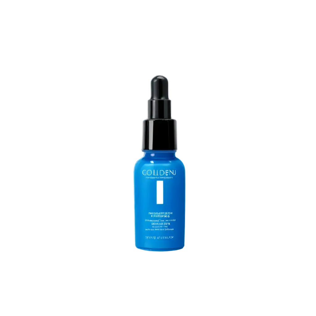 create a serum  that evoke the sence of freshnes and colldeness blue color
