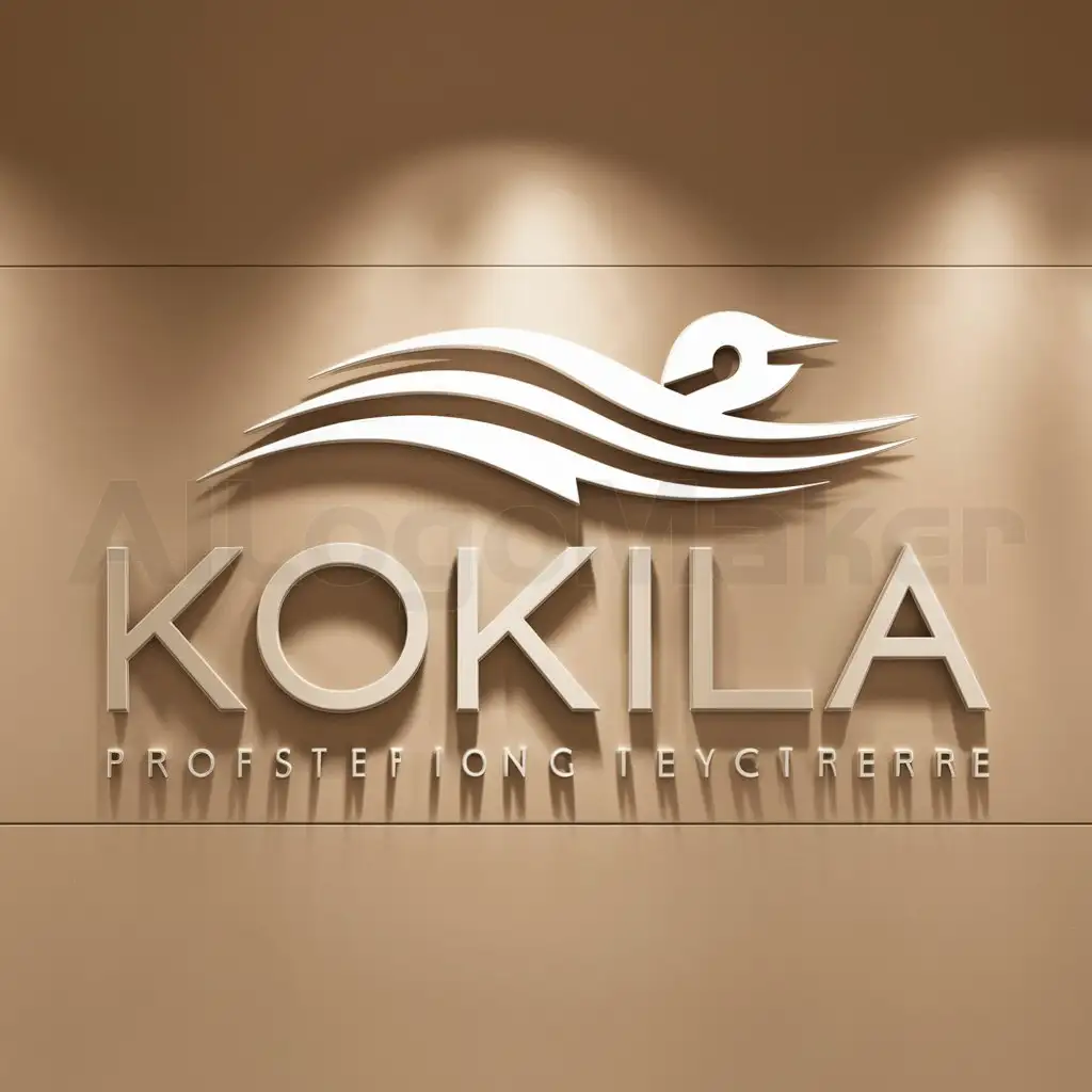 a logo design,with the text "kokila", main symbol:kokila,Moderate,clear background