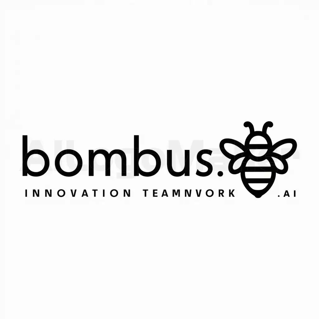 a logo design,with the text "bombus.ai", main symbol:bee,Moderate,be used in Technology industry,clear background