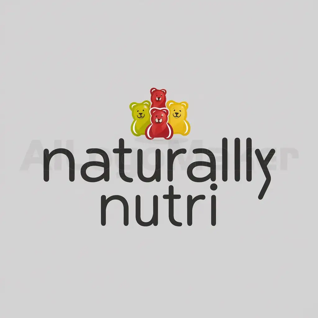 a logo design,with the text 'naturally nutri', main symbol:Gummies,Moderate,clear background