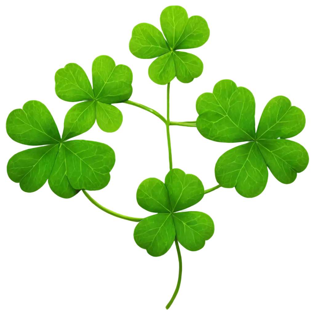 Unique-4-Leaf-Clover-Cross-Tracing-PNG-Image-Symbolic-Fusion-for-Digital-Art-and-Graphics