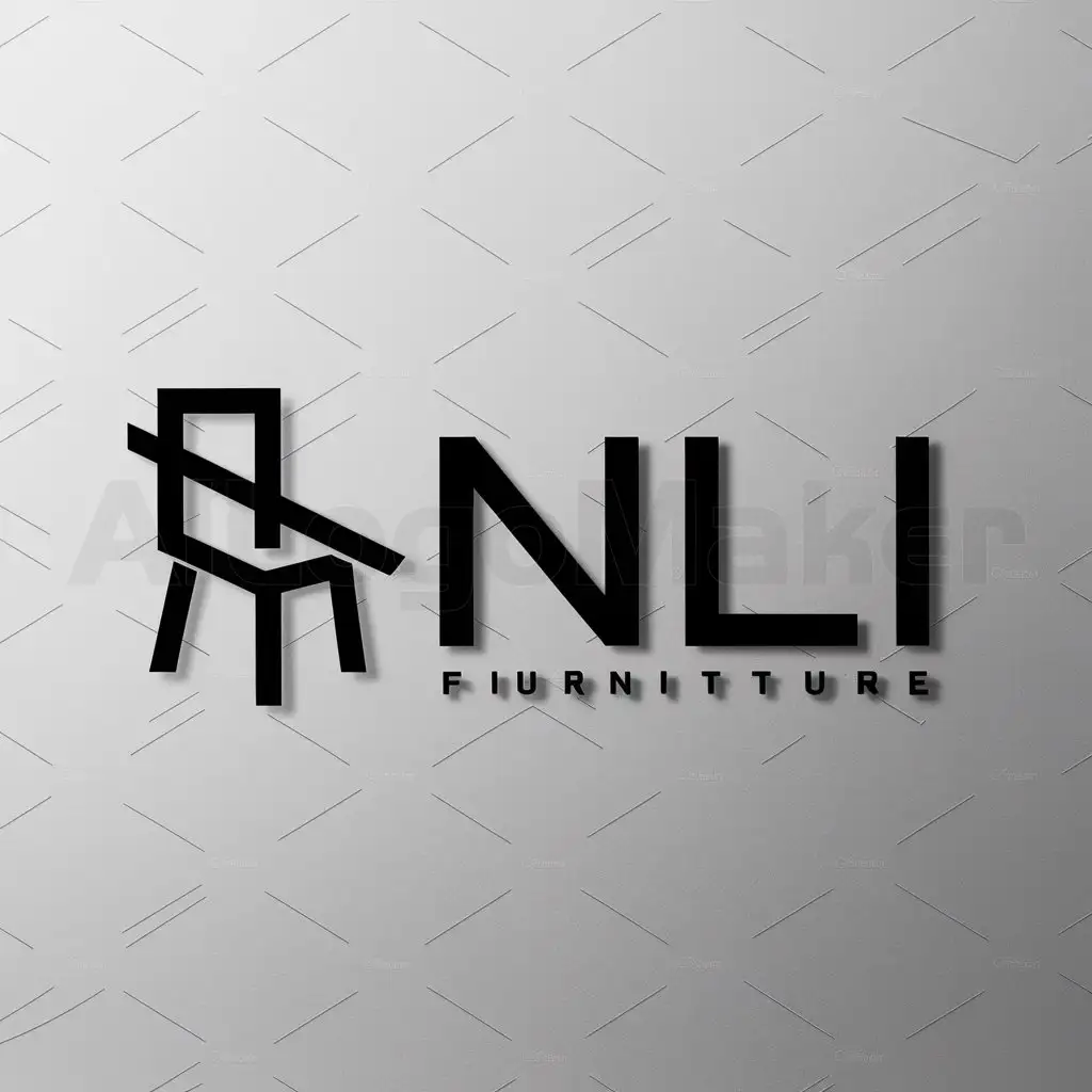a logo design,with the text "Nili", main symbol:furniture,complex,be used in furniture industry,clear background