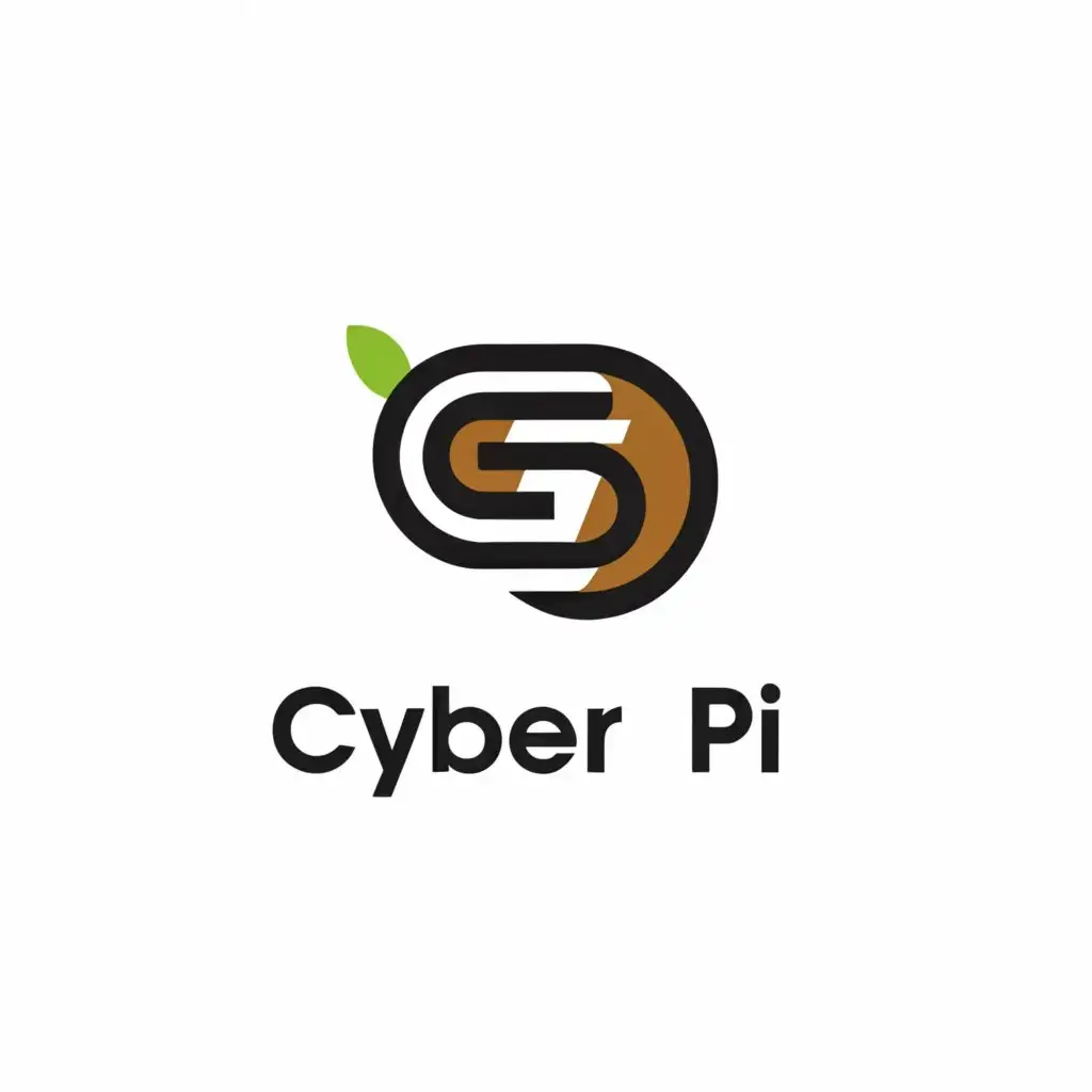 a logo design,with the text "Cyber PI", main symbol:Cashew,Minimalistic,be used in Education industry,clear background