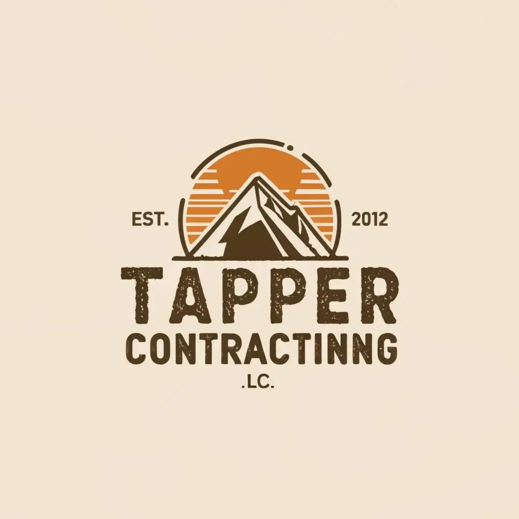 a logo design,with the text "Trapper Contracting LLC", main symbol:simple, clear, easy to read design. Normal styles preferred, Principles of minimalism can be applied, but the focus should be clear legibility. Company name is "Trapper Contracting LLC".  mountains in logo. TY,Minimalistic,be used in Travel industry,clear background