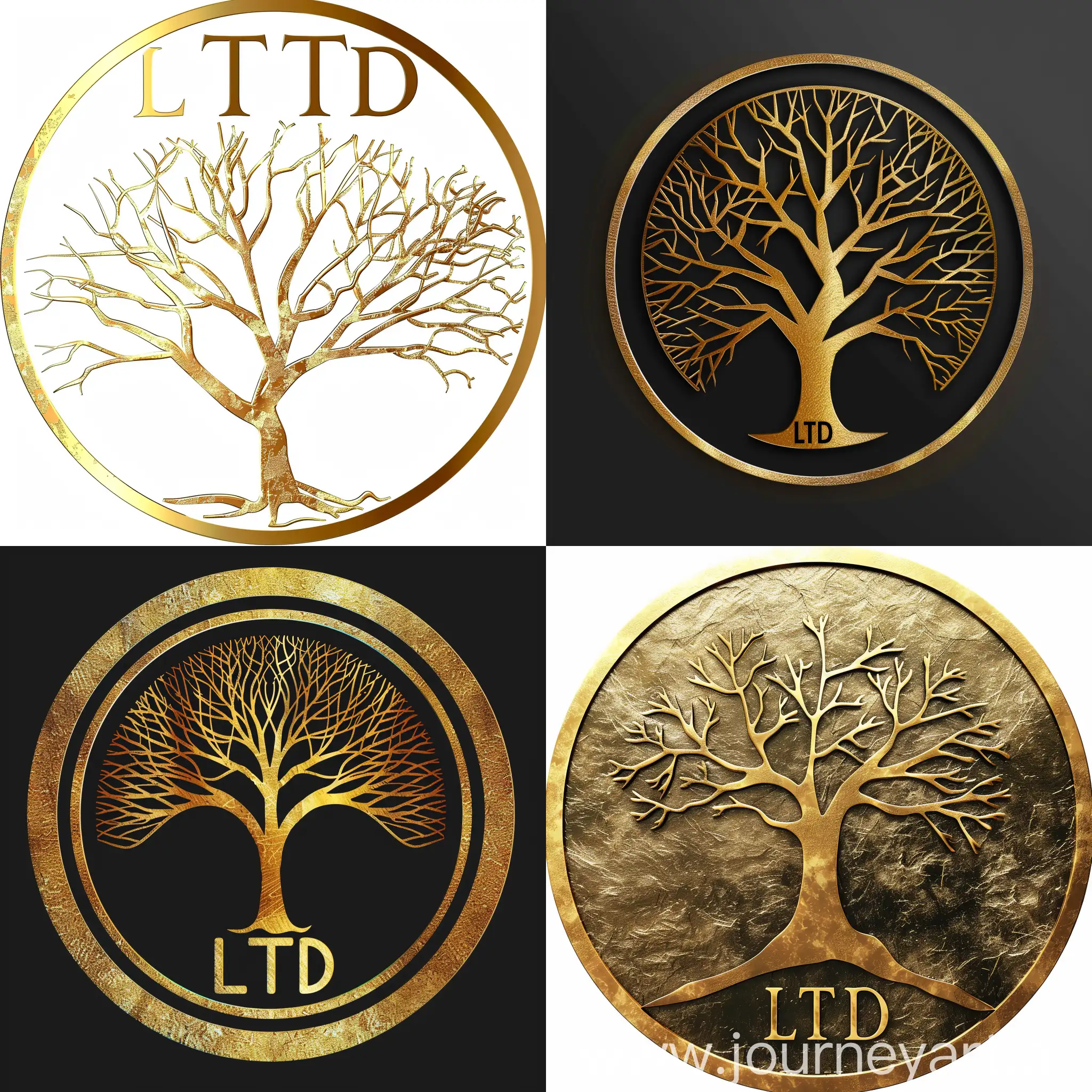 Symmetric-Gold-Logo-Design-with-LTD-Motto