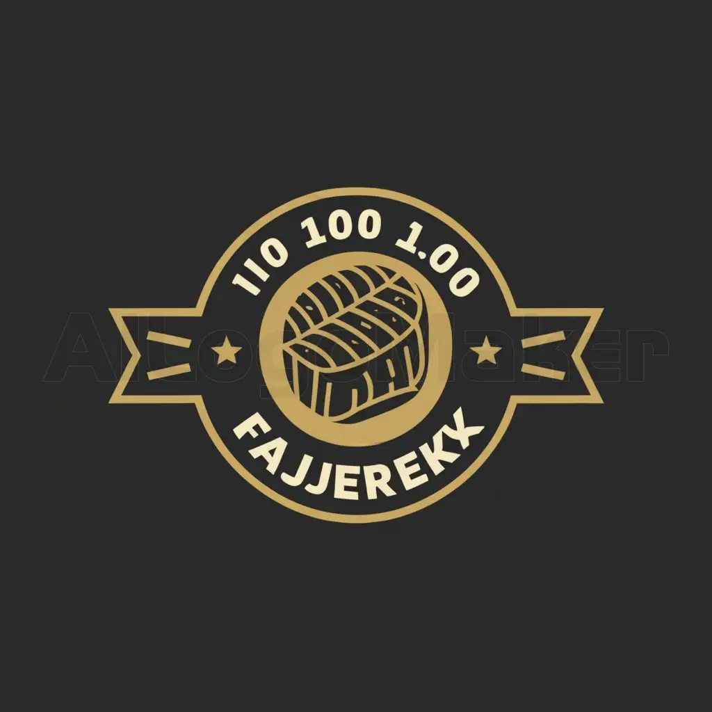 a logo design,with the text "100 Fajerek", main symbol:Steak, grill, bbq, grill master,Moderate,be used in Restaurant industry,clear background