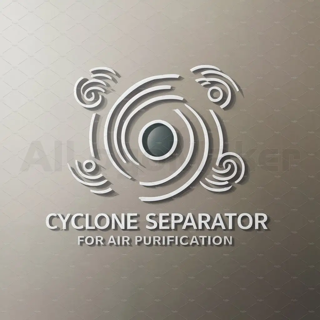 a logo design,with the text "based on the new type of cyclone separator for air purification of air conditioners", main symbol:based on the new type of cyclone separator for air purification of air conditioners,Moderate,be used in Construction industry,clear background