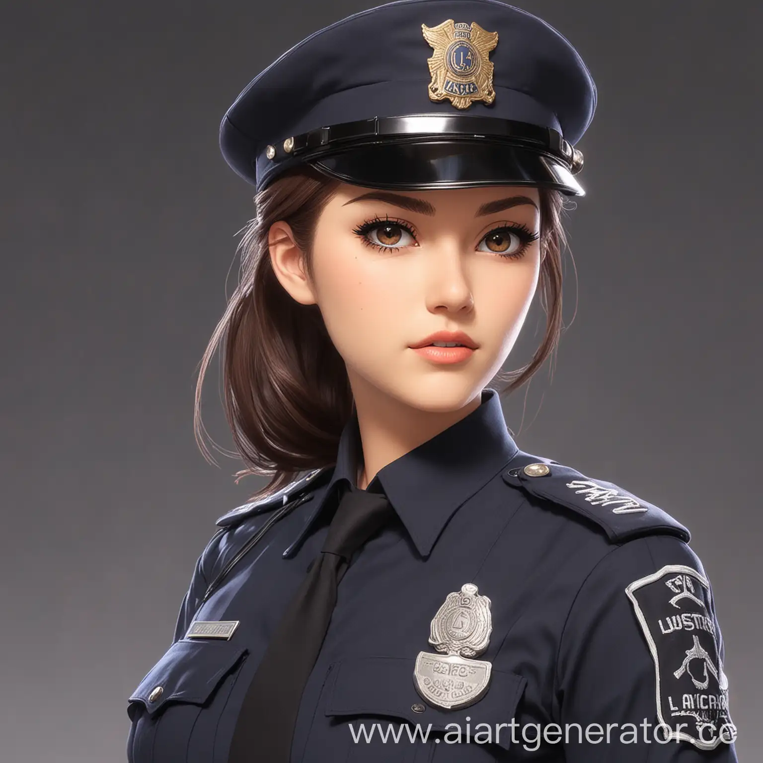 Anime-LAPD-Woman-Officer-in-Action