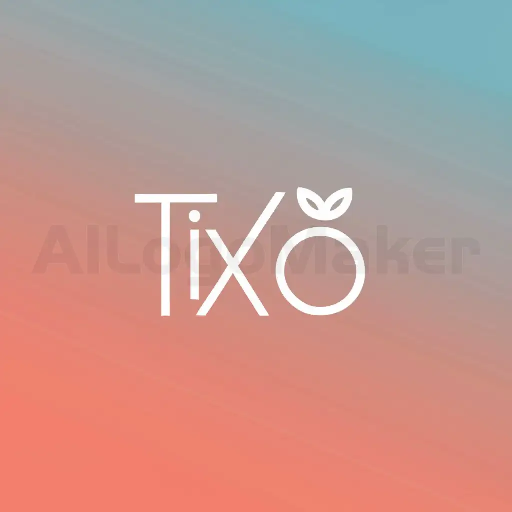 a logo design,with the text "TIXO", main symbol:Beautiful background,Moderate,be used in Marketplace industry,clear background