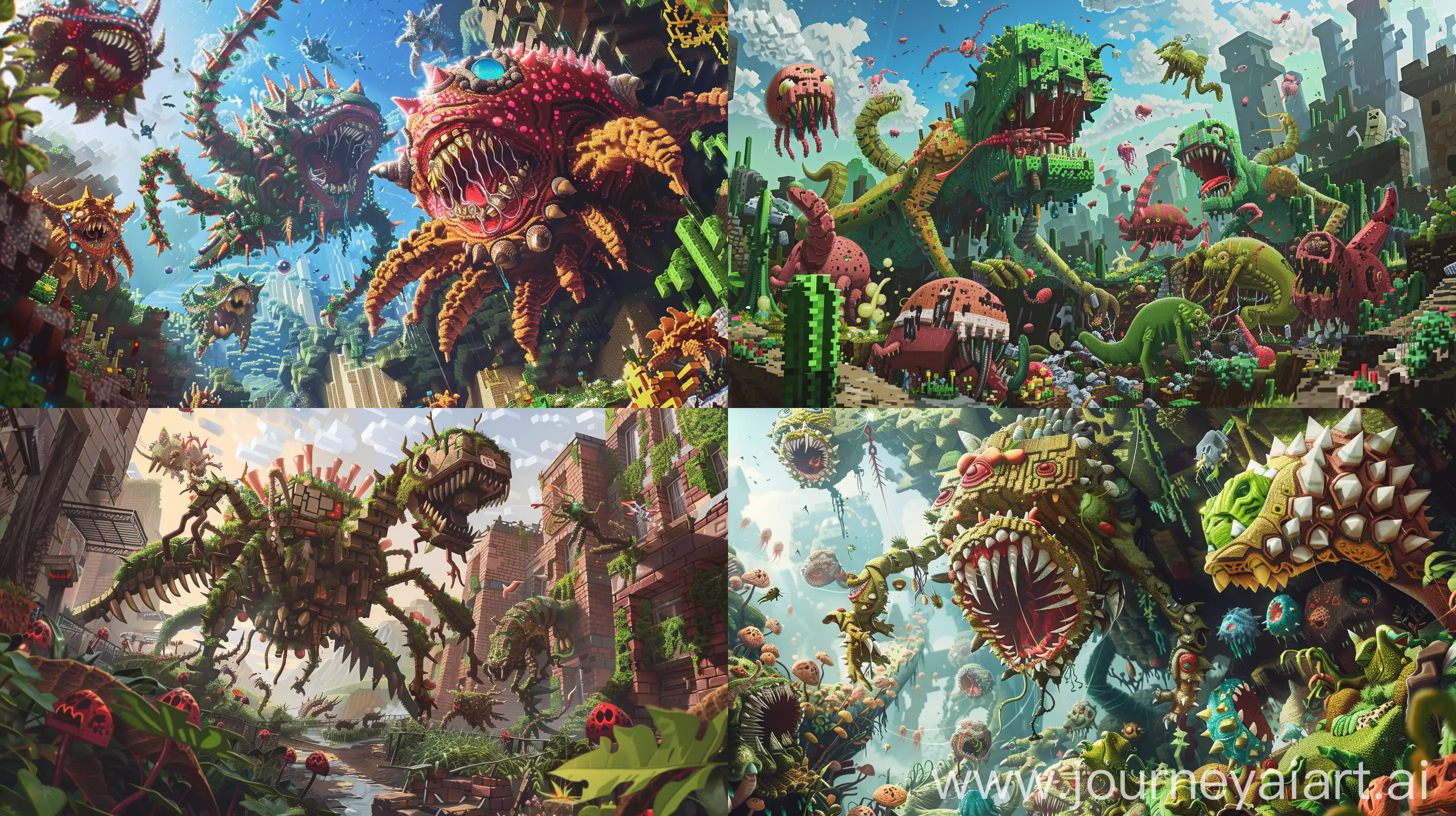 Evolution-of-Minecraft-Parasites-Detailed-Digital-Illustration