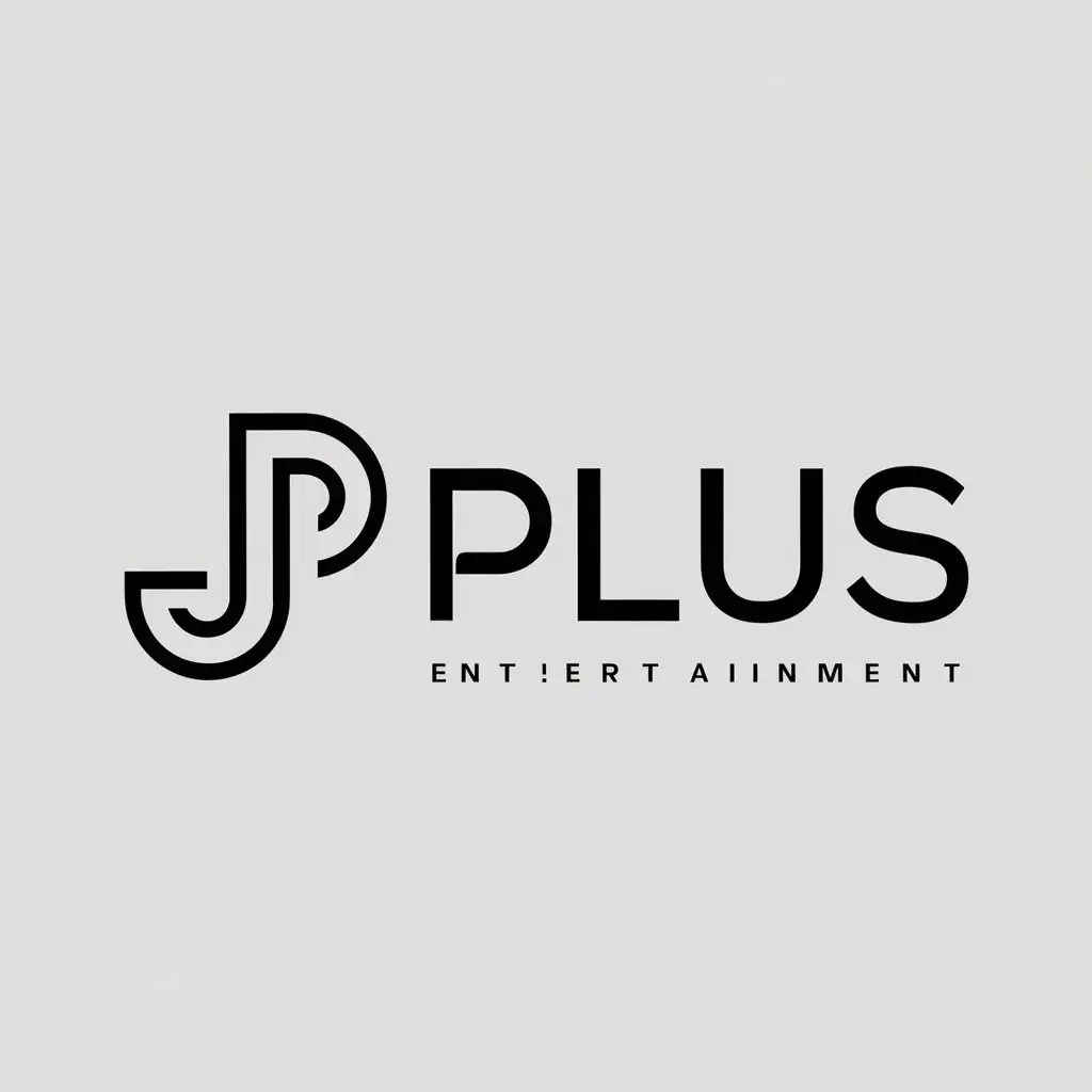 a logo design,with the text "JPLUS", main symbol:JPLUS,Minimalistic,be used in Entertainment industry,clear background