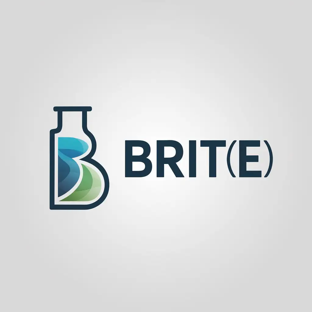 a logo design,with the text "Brit(e)", main symbol:create a new logo for my beverage company, called Brit(e).  symbol brit(e) beverage bottle,complex,be used in Finance industry,clear background