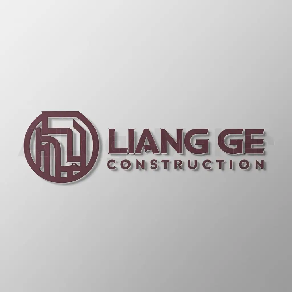 a logo design,with the text "Liang Ge", main symbol:pipe,complex,be used in Construction industry,clear background