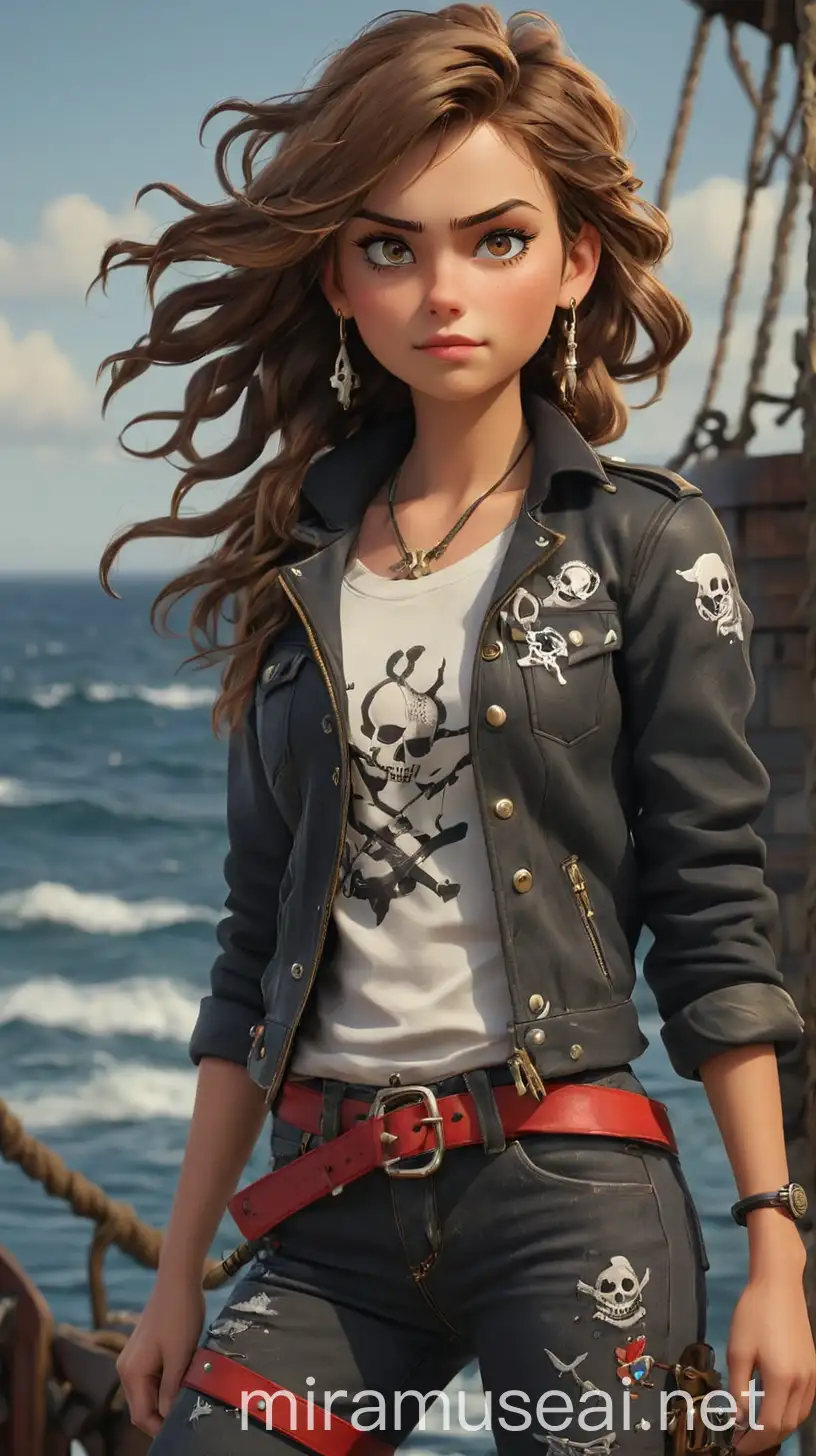 Adventurous Young Woman Pirateinspired Fashion at Auradon Prep