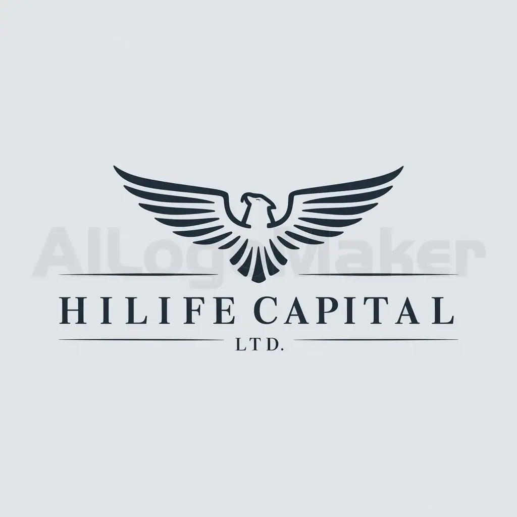 a logo design,with the text "HiLife Capital LTD", main symbol:Eagle with wings,Moderate,be used in Finance industry,clear background