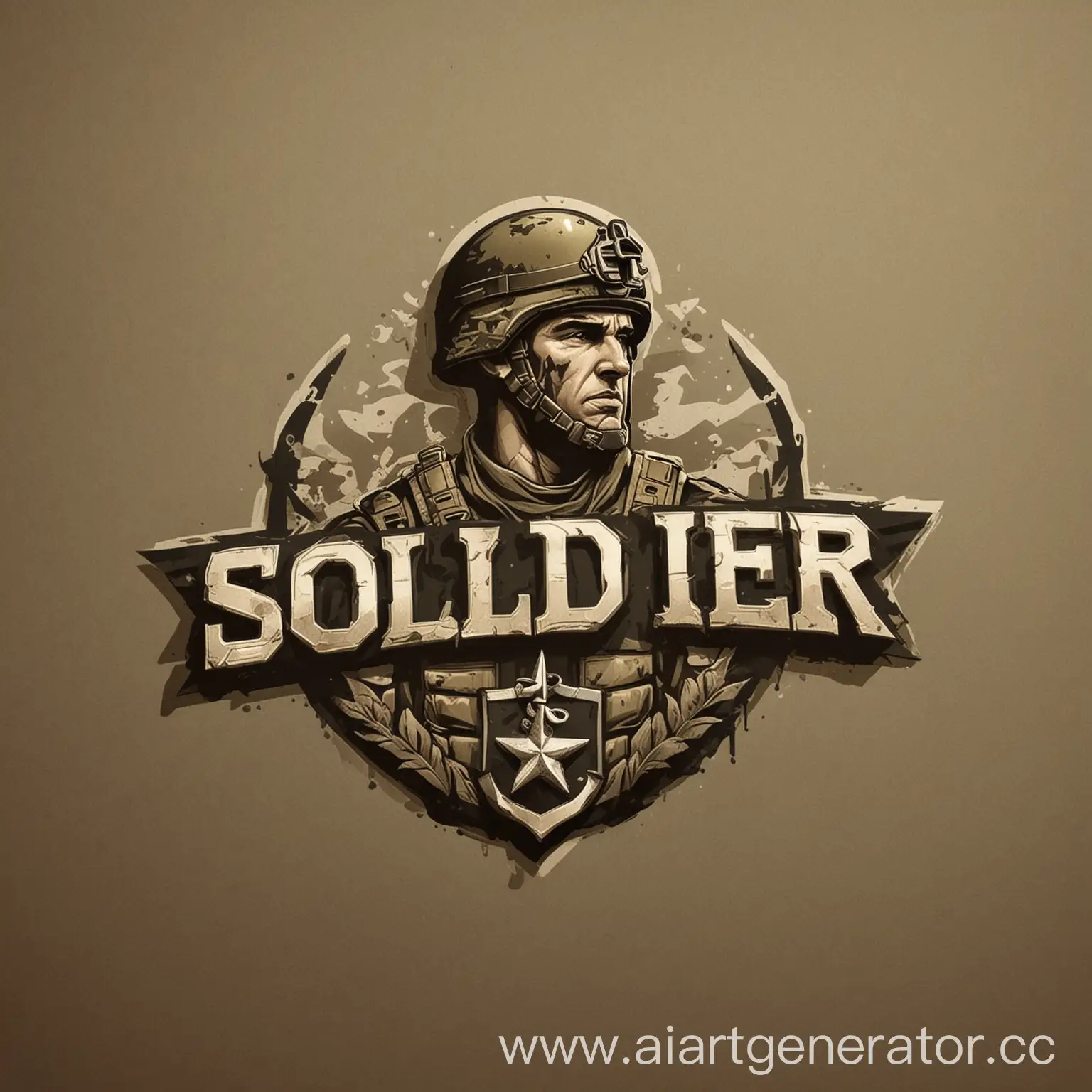 придумать логотип на военную тему к слову солдат 