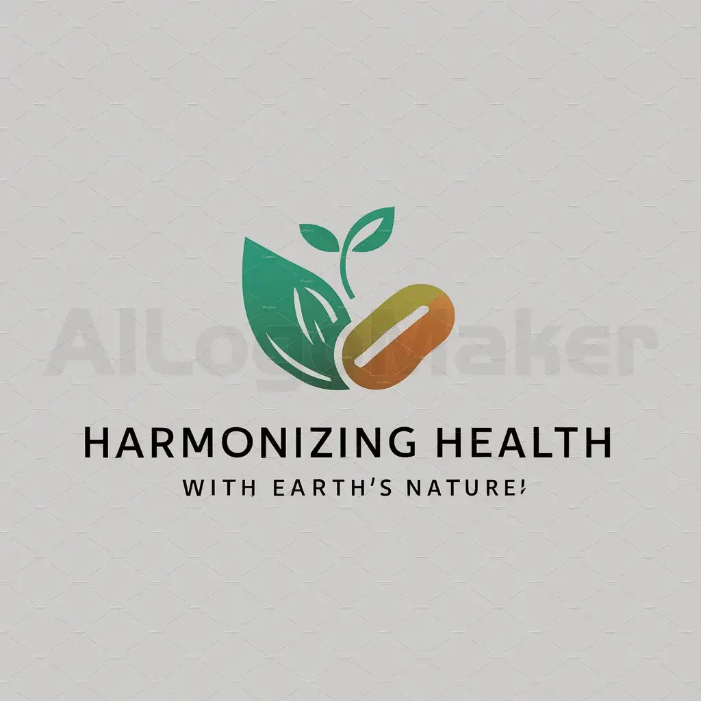 a logo design,with the text "Harmonizing Health with Earth's Nature", main symbol:naturals,supplements,health supplements made from the finest natural ingredients,Moderate,be used in supplements industry,clear background