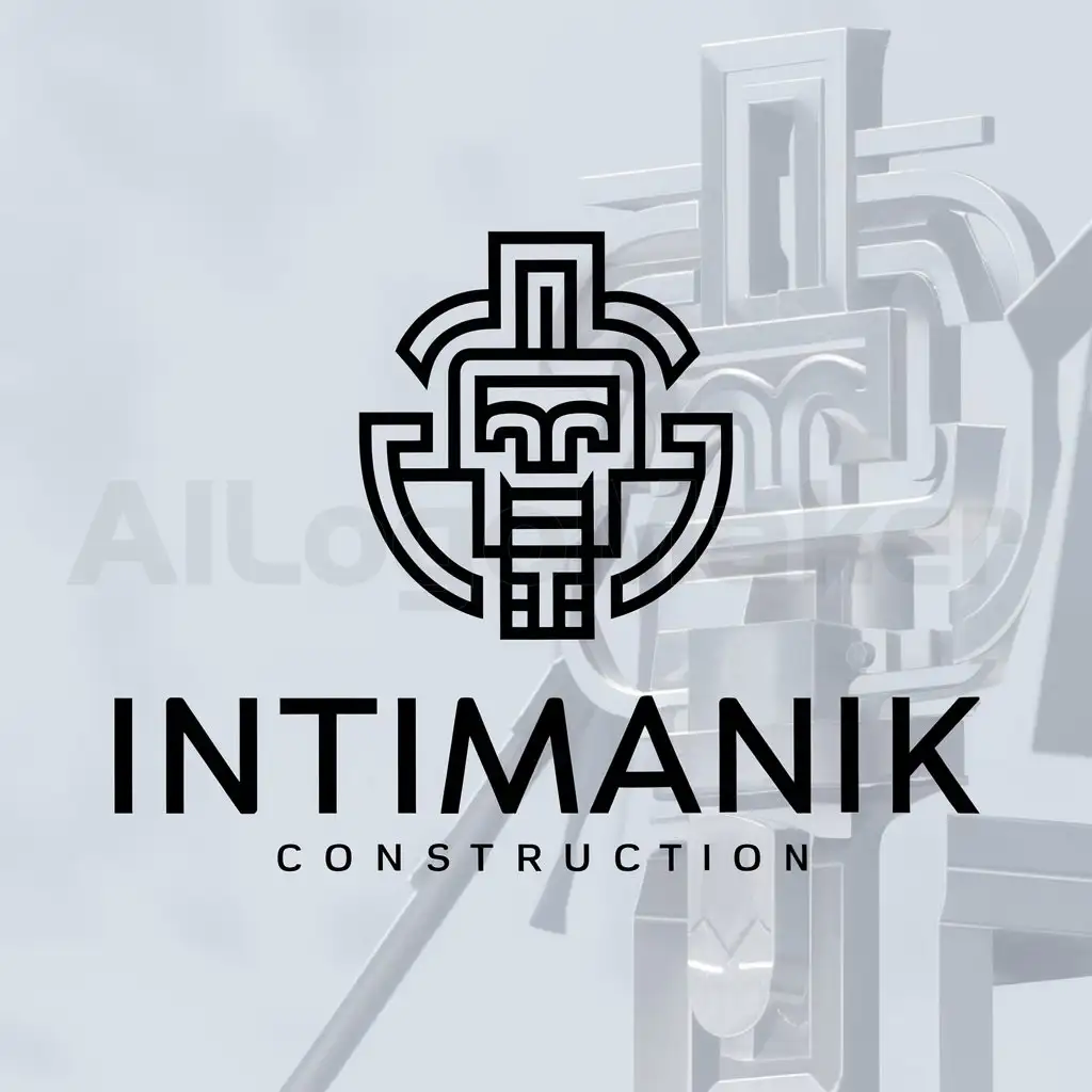 a logo design,with the text "intimanik", main symbol:mayan symbol,complex,be used in Construction industry,clear background