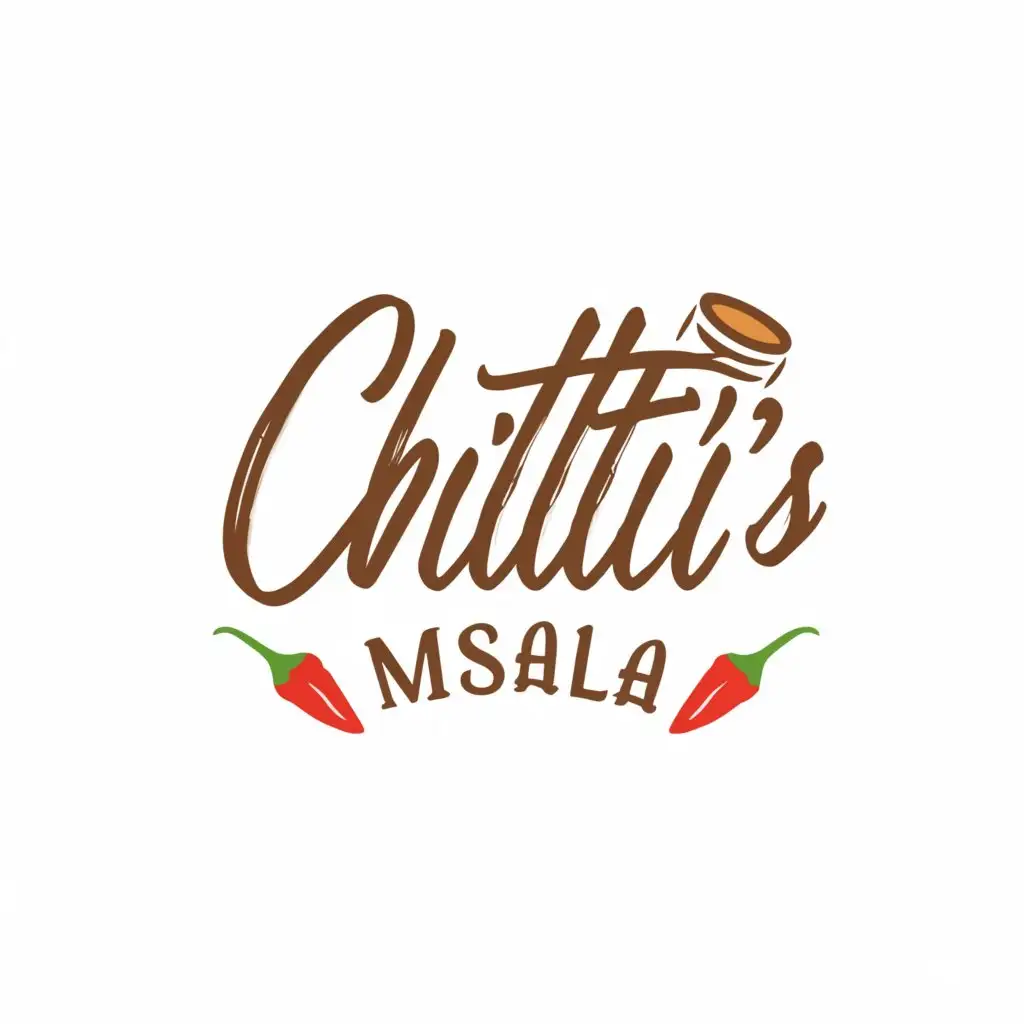 a logo design,with the text "Chitti's masala", main symbol:Spices,Moderate,be used in Others industry,clear background