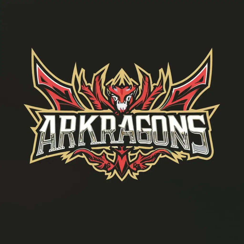 a logo design,with the text "ArkDragons", main symbol:Dragon,complex,be used in Entertainment industry,clear background