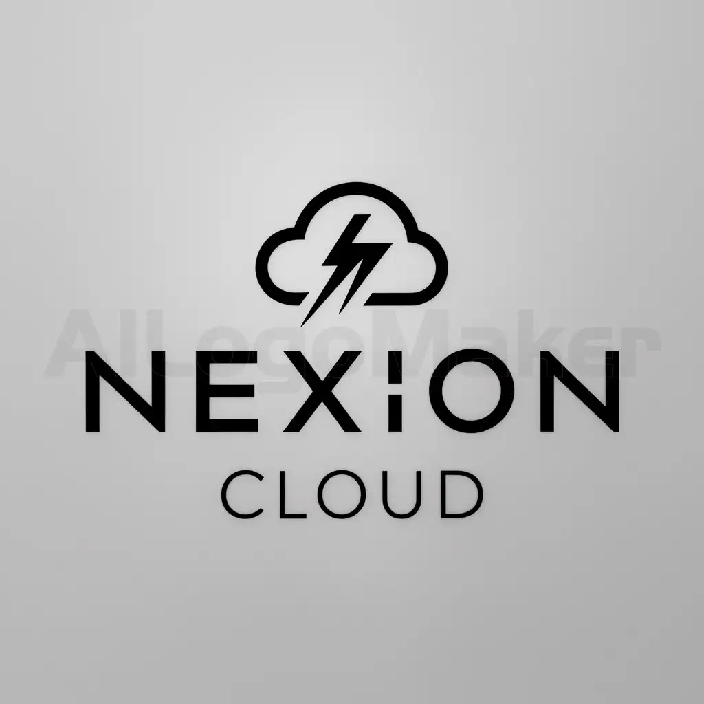 a logo design,with the text "Nexion Cloud", main symbol:something that shows professionalism and professional internet services in a matrix style,Moderate,clear background