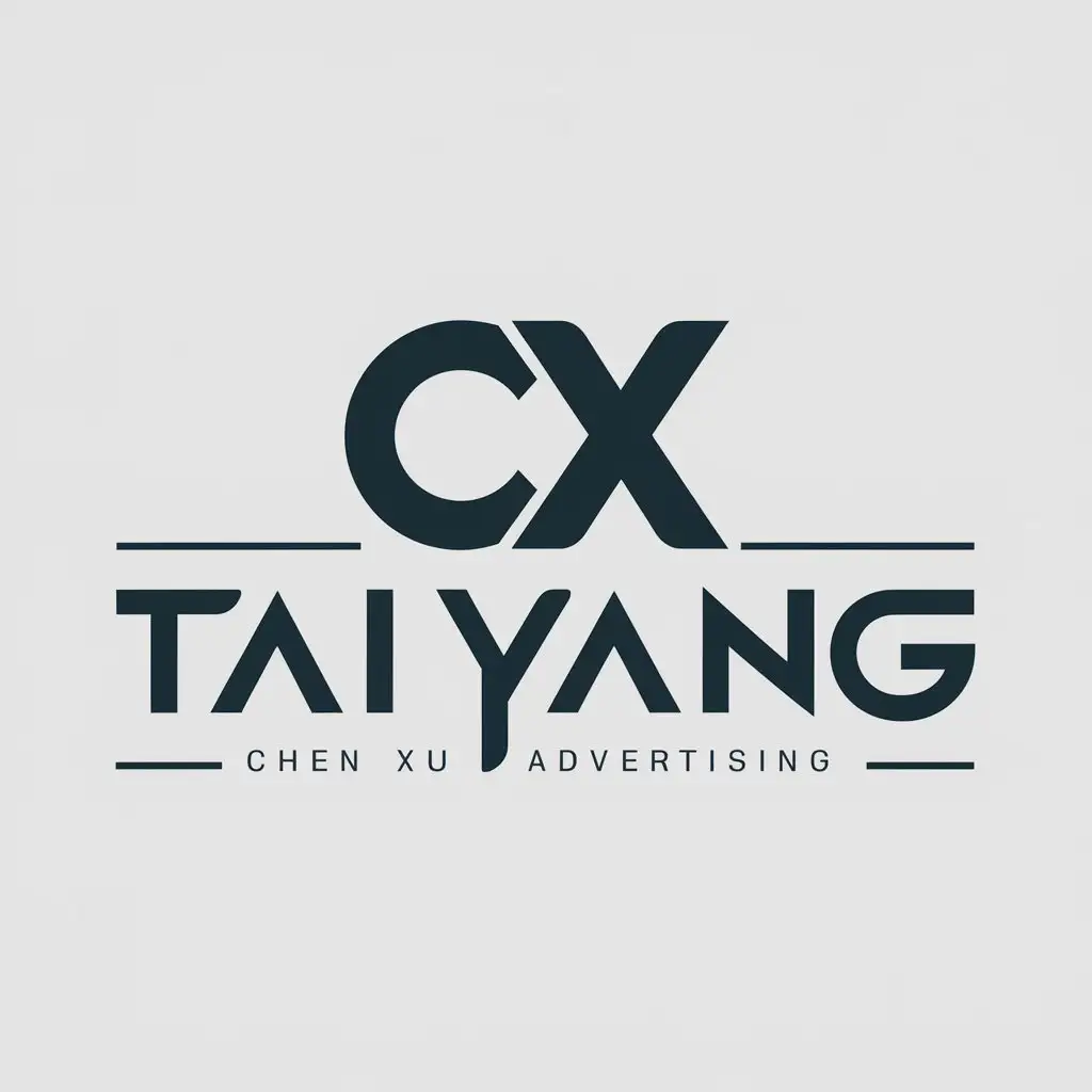 a logo design,with the text "Taiyang", main symbol:Chen Xu Advertising,Moderate,be used in Others industry,clear background