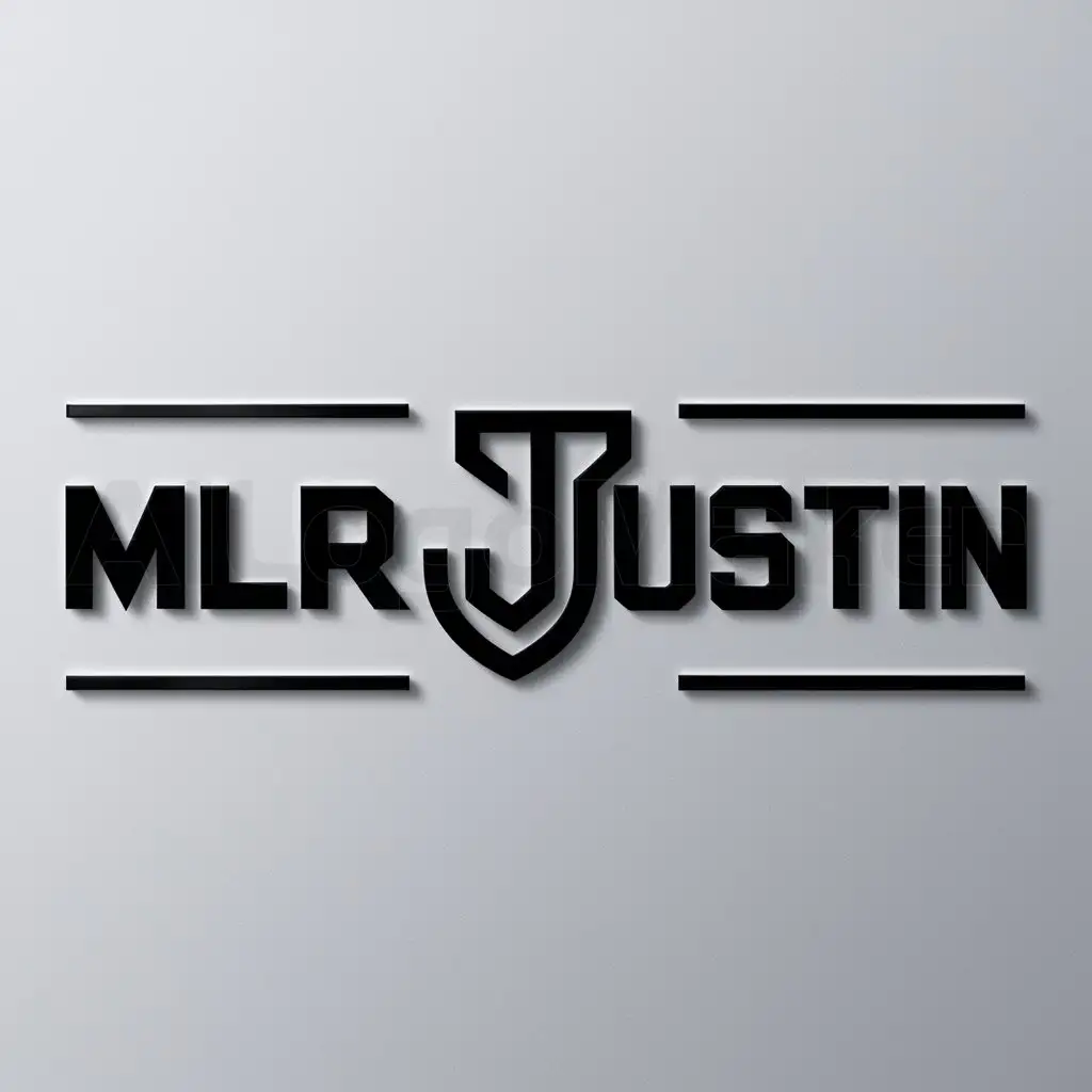 a logo design,with the text "mlrjustin", main symbol:mlrjustin,Moderate,be used in Sports Fitness industry,clear background