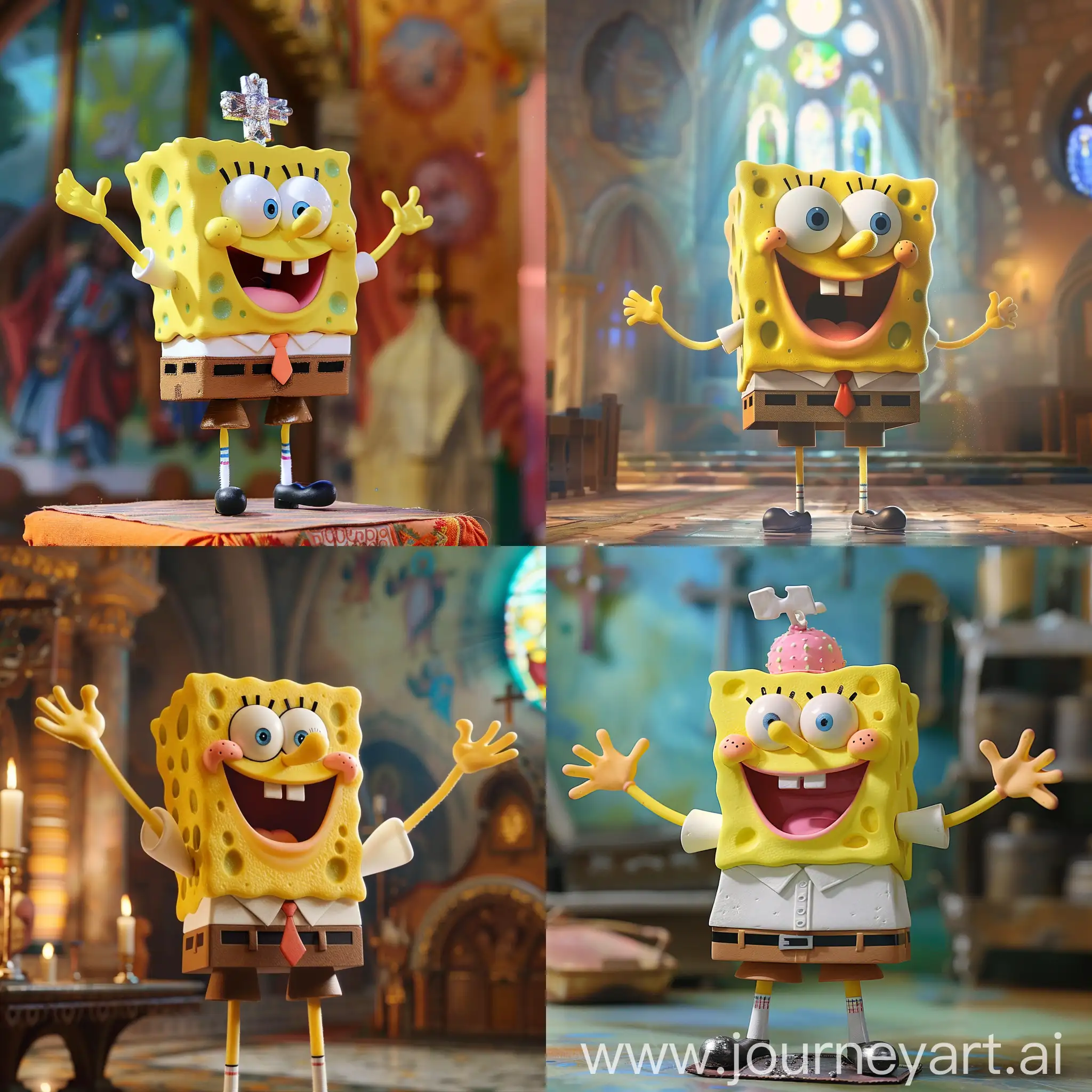 SpongeBob-SquarePants-Wearing-Traditional-Pants-Artwork