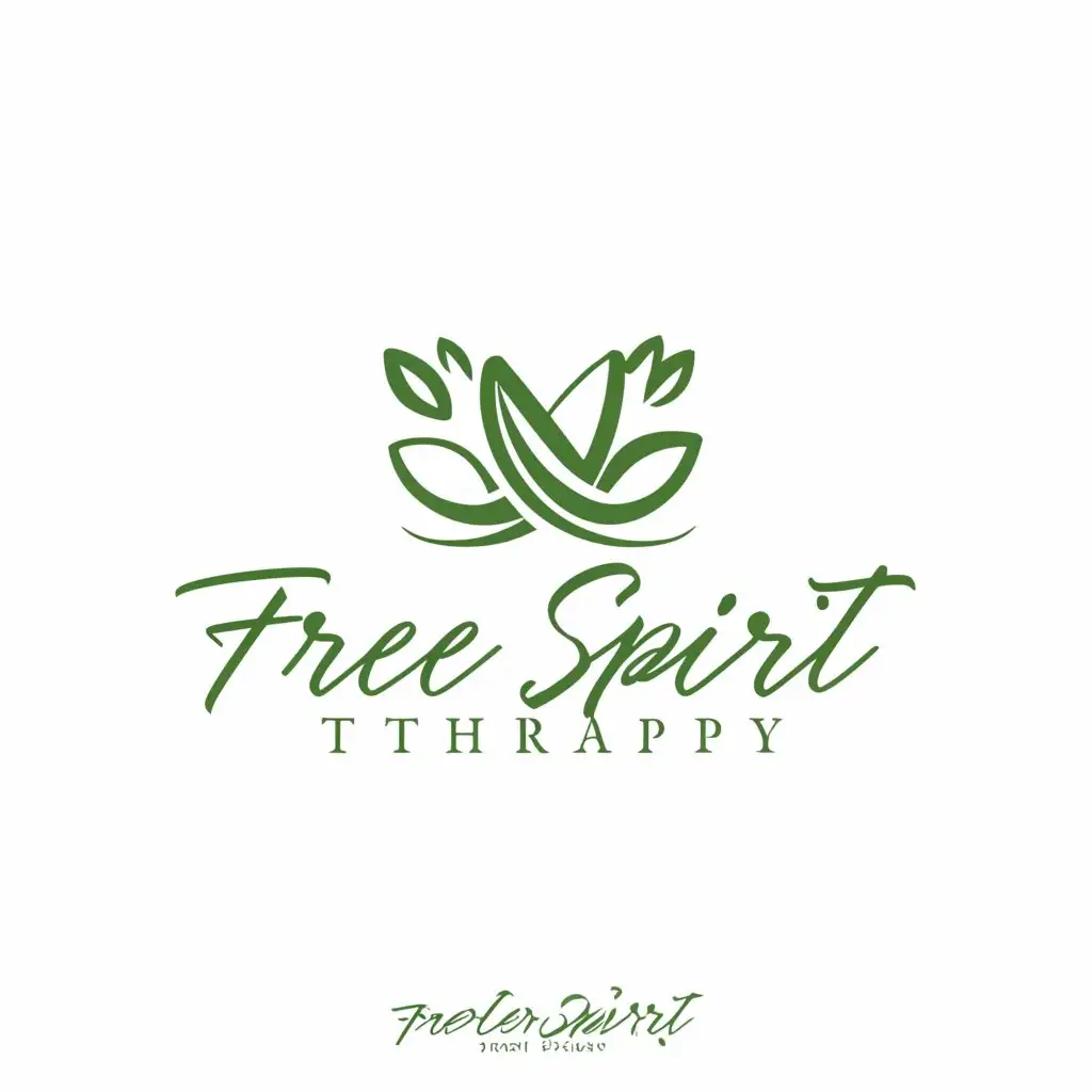a logo design,with the text "Free Spirit Therapy", main symbol:Leaves,Moderate,be used in Nonprofit industry,clear background