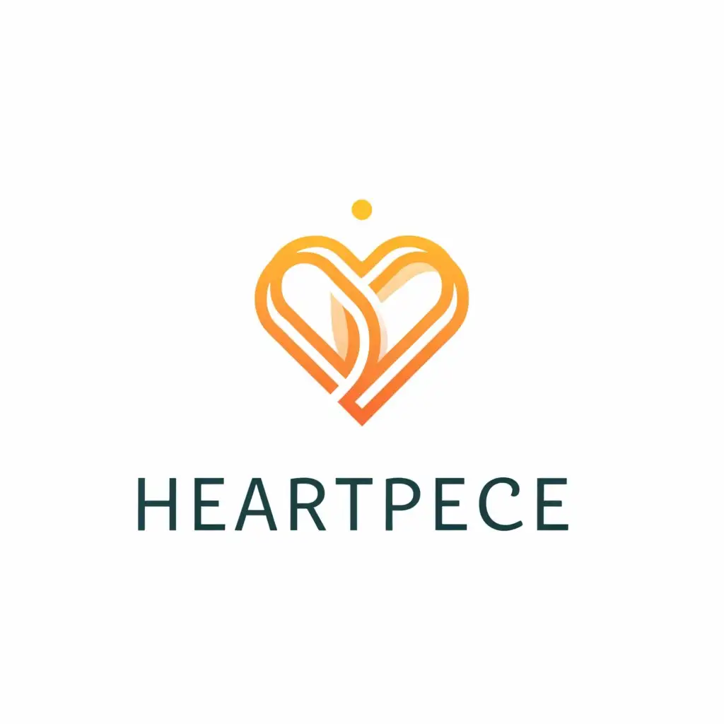 a logo design,with the text "HeartPiece", main symbol:Heart,Moderate,be used in Technology industry,clear background
