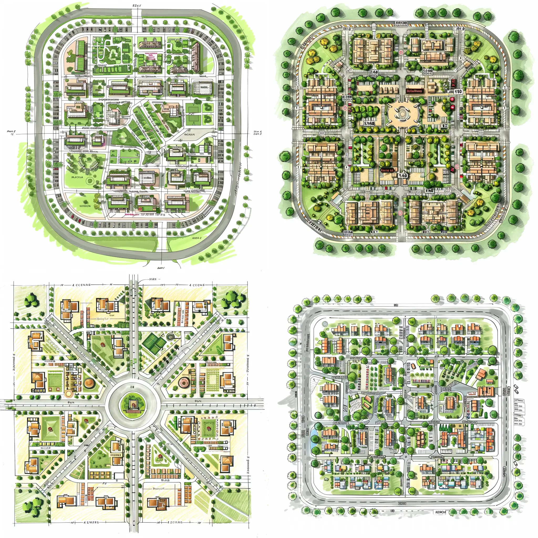 Green-Residential-District-Plan-with-Parks-Schools-and-Megamall