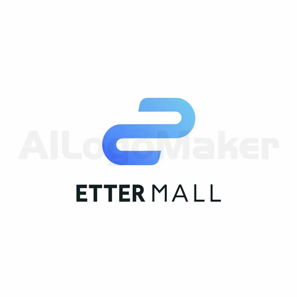 a logo design,with the text "Eter Mall", main symbol:E,Minimalistic,be used in Technology industry,clear background
