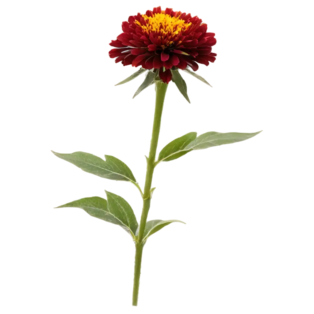 HighQuality-PNG-Image-of-a-Single-Maroon-Marigold-Flower